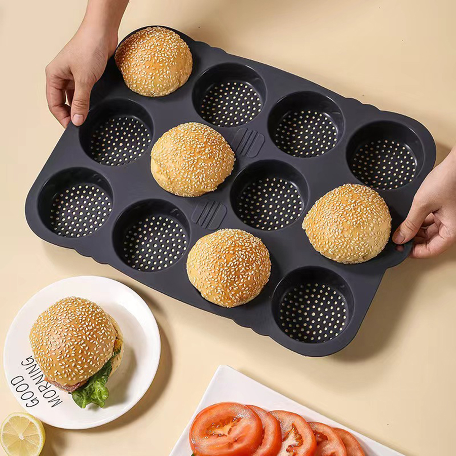 Bread Maker Machine - 1PC Hamburger Bread mold 12-hole round