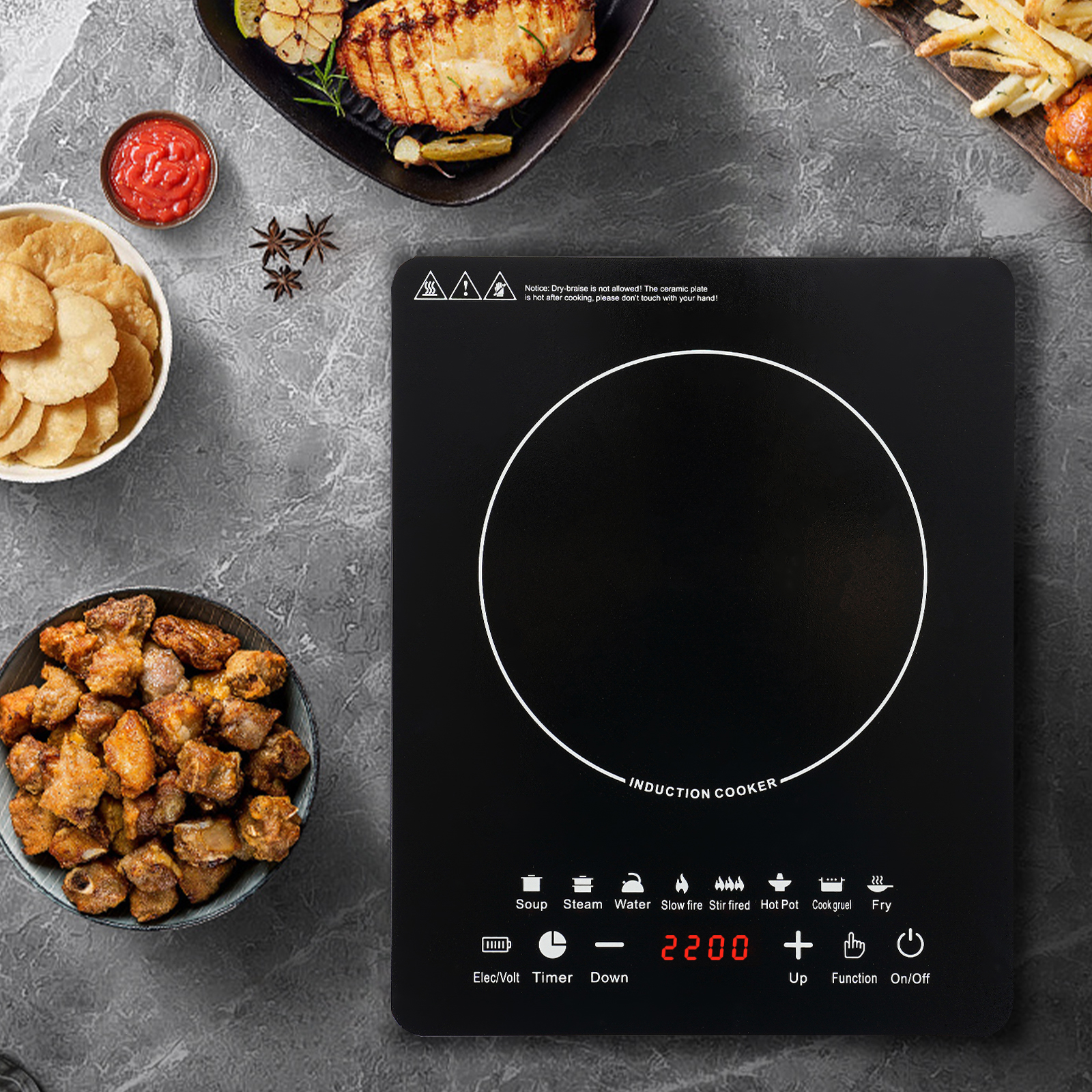 Electric Induction Cooker, Ind - Induction Cooktop Portable ulasan dan harga