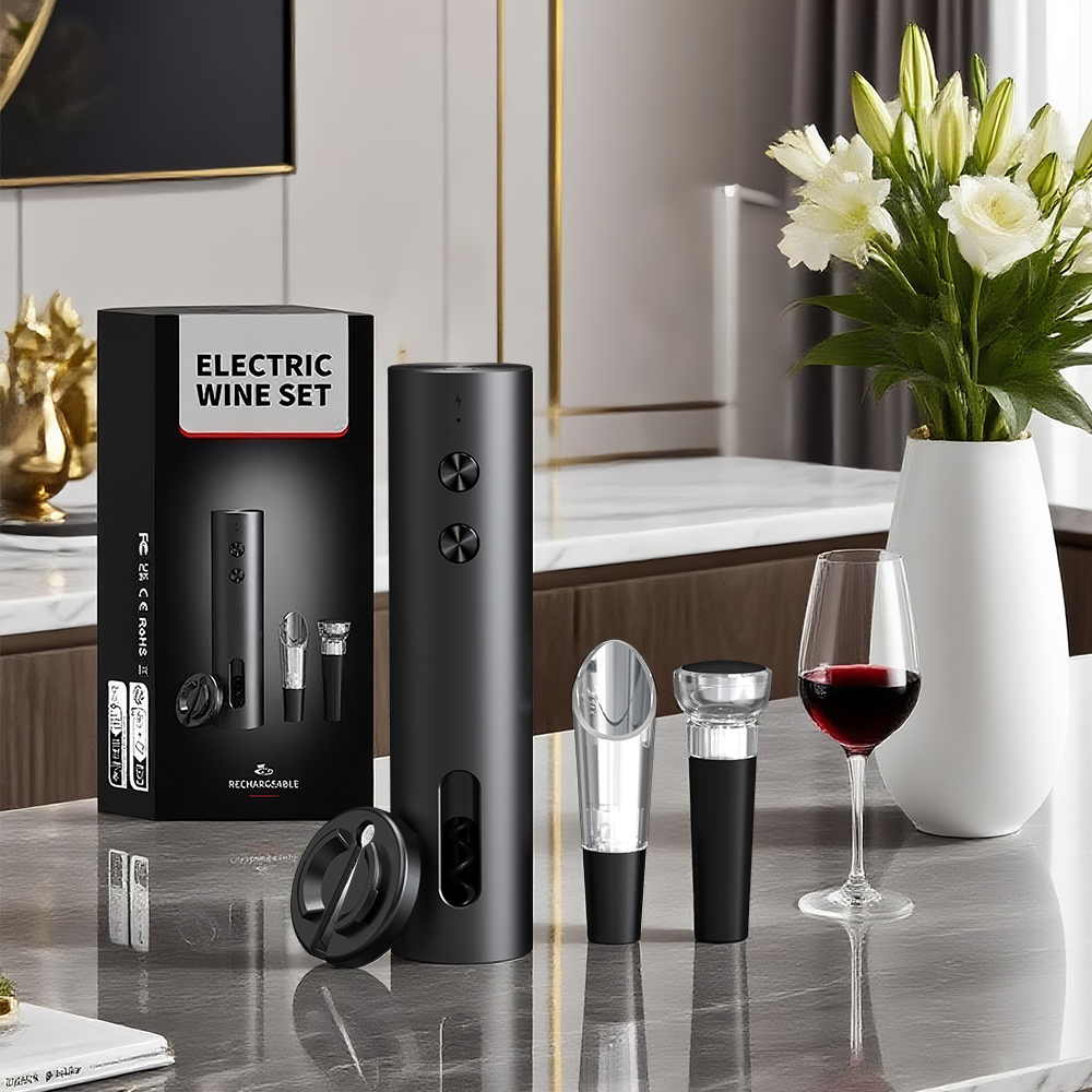 4-in-1 Electric Bottle Wine Op - Wine Opener Electric ulasan dan harga