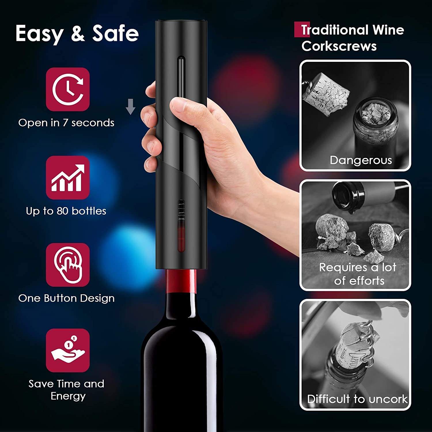 Electric Red Wine Openers Auto - Wine Opener Electric ulasan dan harga