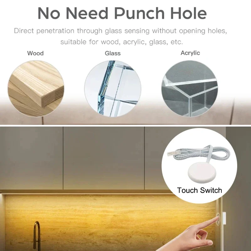 Led Cabinet Lights Touch Dimma - Kitchen Appliances Cabinet ulasan dan harga