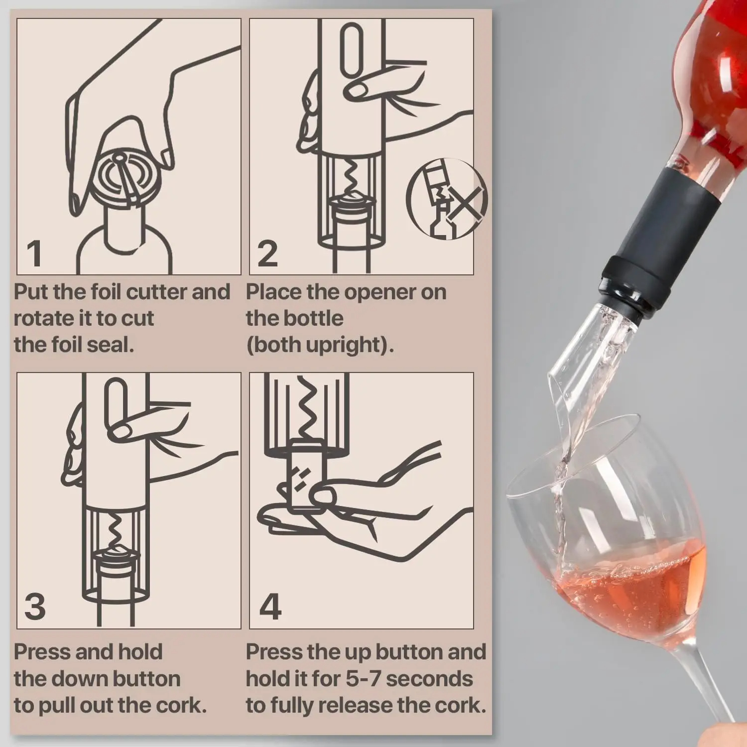 HOMEFISH Electric Wine Bottle  - Wine Opener Electric ulasan dan harga