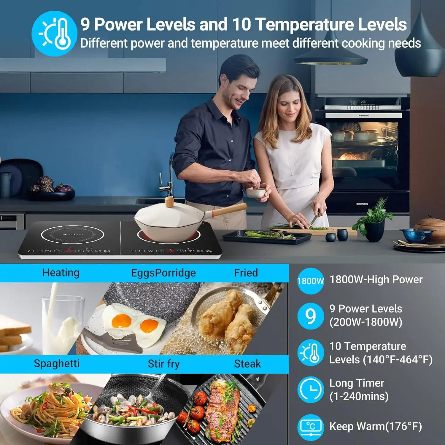 Aobosi Double Induction Cookto - Induction Cooktop Portable ulasan dan harga
