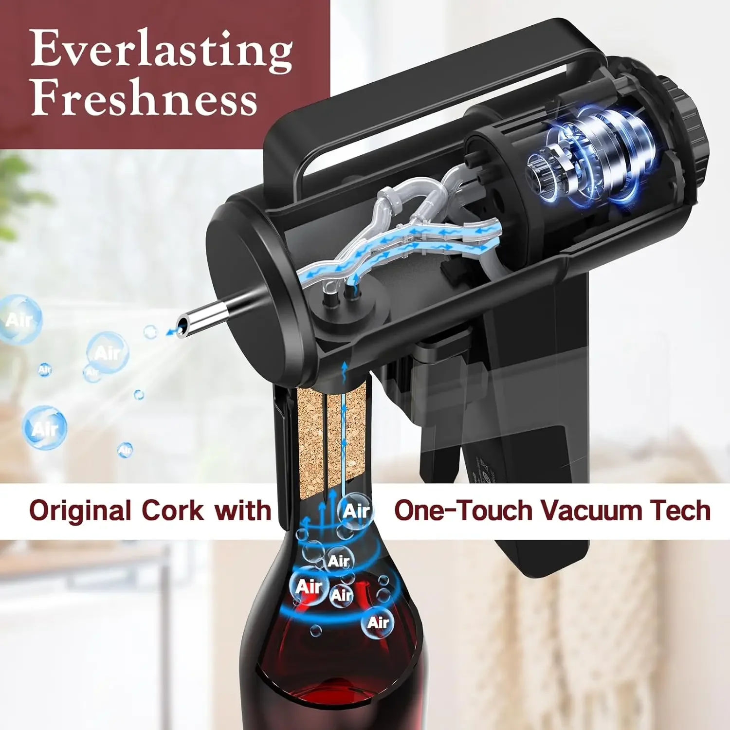 Wine Preservation System Elect - Wine Opener Electric ulasan dan harga